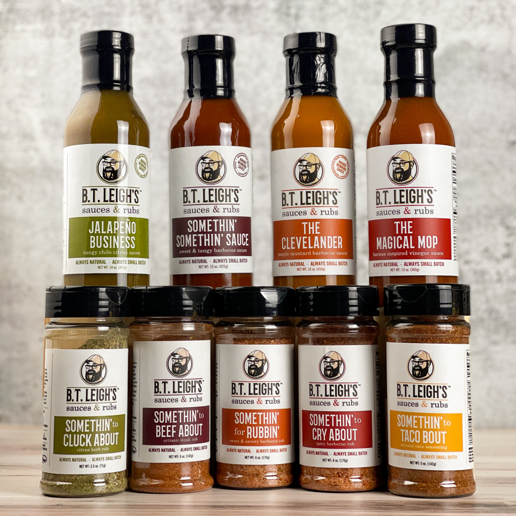 B.T. Leigh's Sauces and Rubs Product Lineup Designed by Mann Made Creative